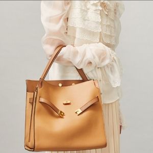 TORY BURCH LEE RADZIWILL DOUBLE BAG TIRAMISU